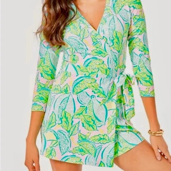 Lilly Pulitzer Karlie Wrap Romper - Picture 1 of 7